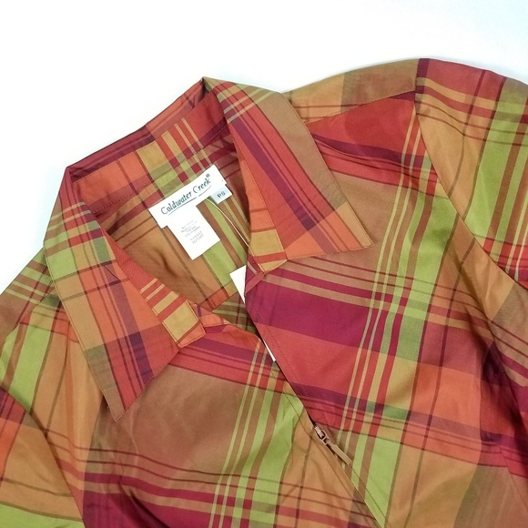 Coldwater Creek Silk Blend Blazer Sze PS Orange - Picture 5 of 8